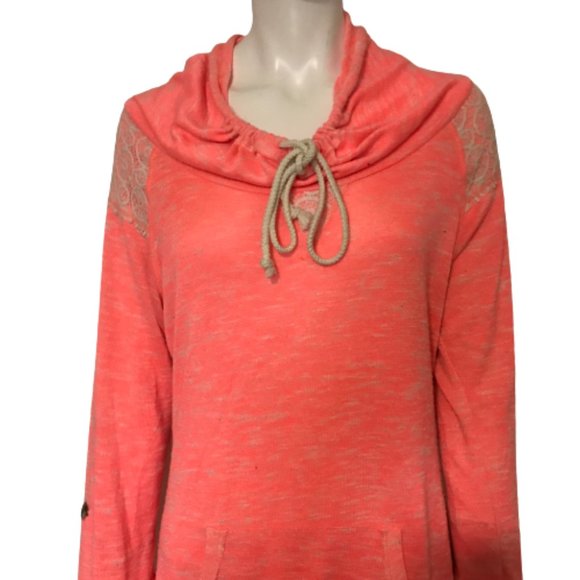 Miss Chevous Size M Orange Pink Sweater - Picture 3 of 5